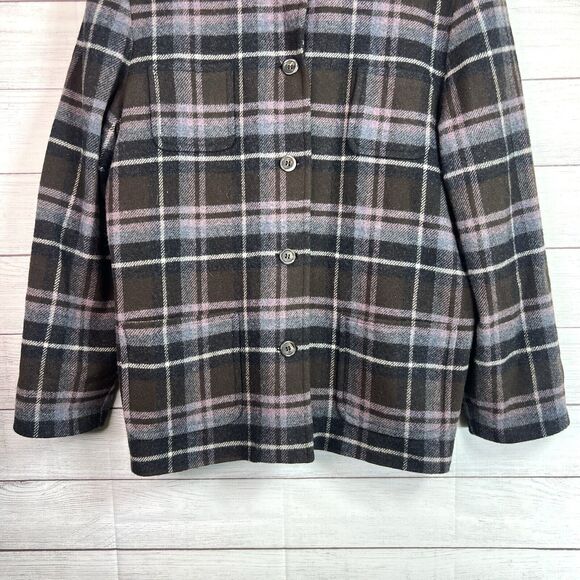 Vintage Pendleton Jacket Plaid Wool USA Women’s Size 18 Tall - Picture 5 of 11